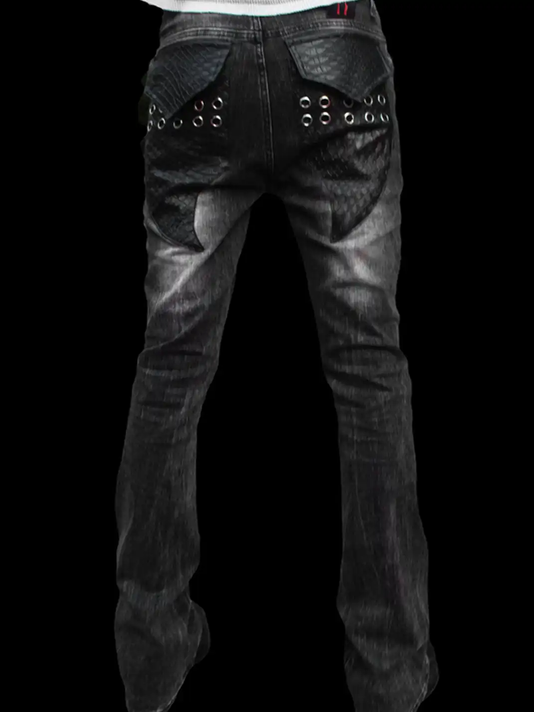 Laukerward | Cross-Skin Patchwork Distressed Jeans