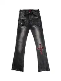 Laukerward | Cross-Skin Patchwork Distressed Jeans