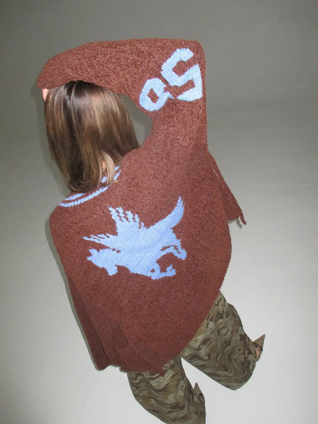 FOURFORTY | Jacquard Bathrobe-Style Knitted Coat