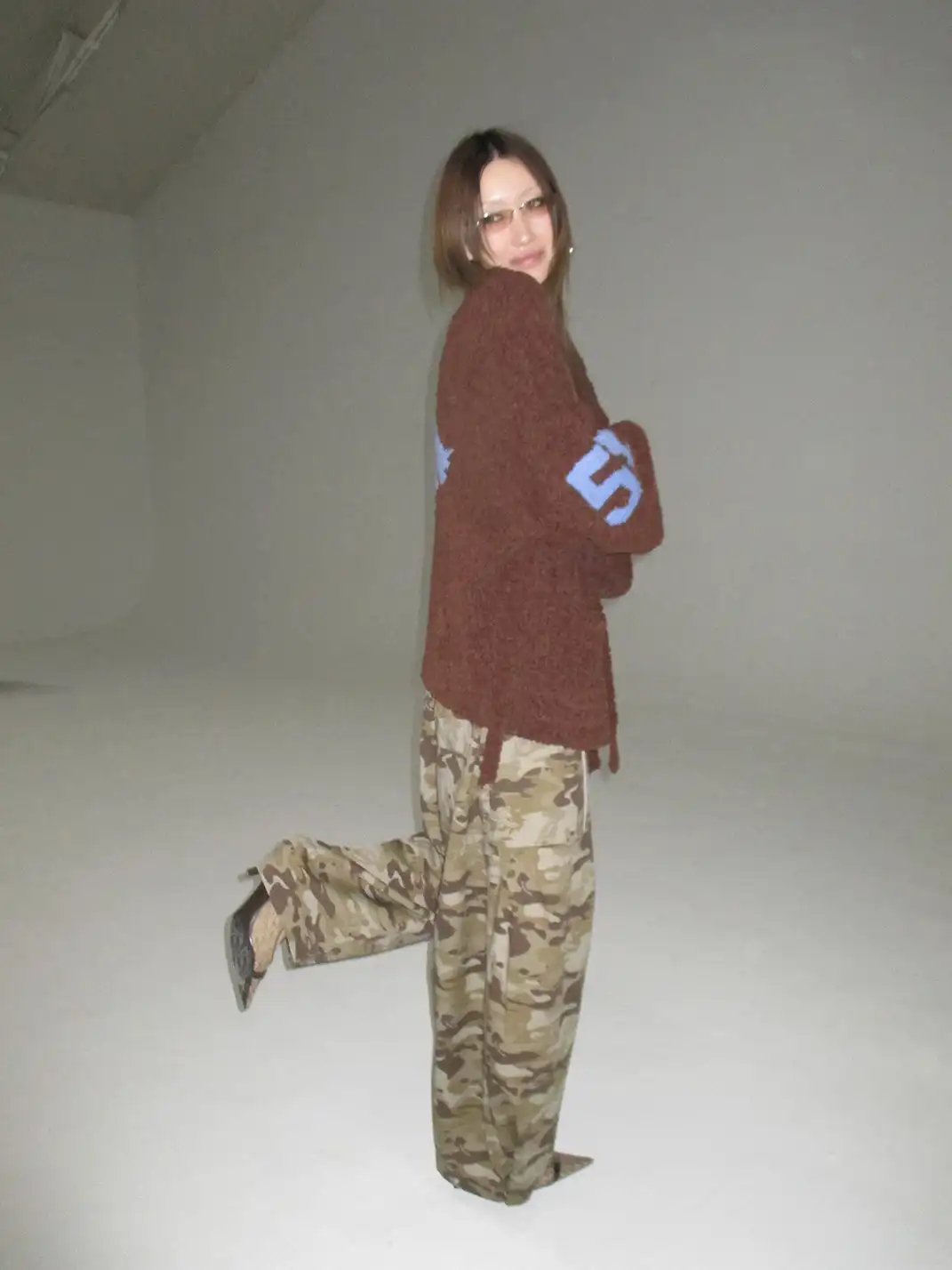 FOURFORTY | Jacquard Bathrobe-Style Knitted Coat