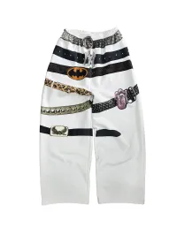 FOURFORTY | Printed Fleece-Lined Sweatpants With Belt