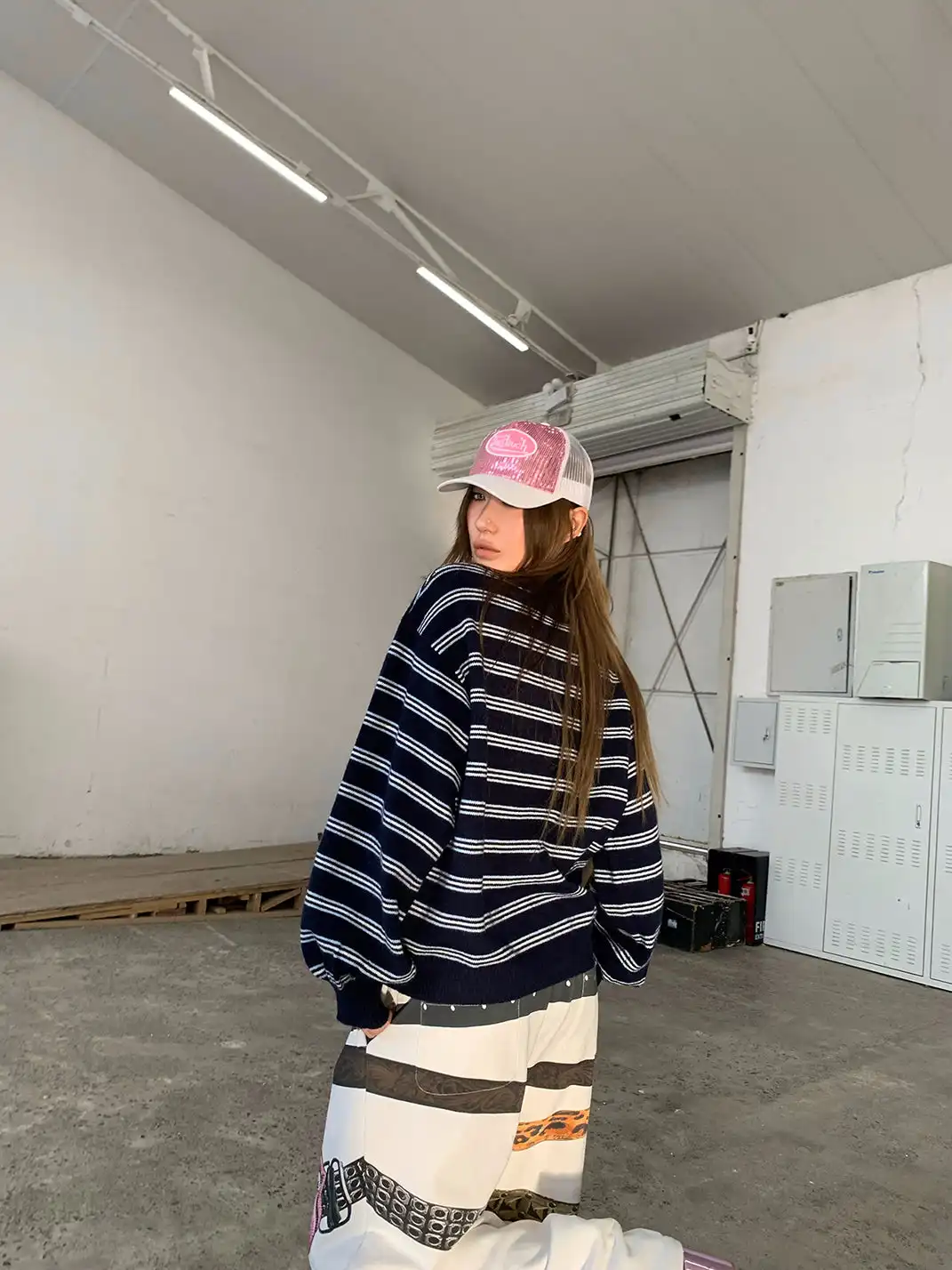 FOURFORTY | Striped Polo Neck Sweater