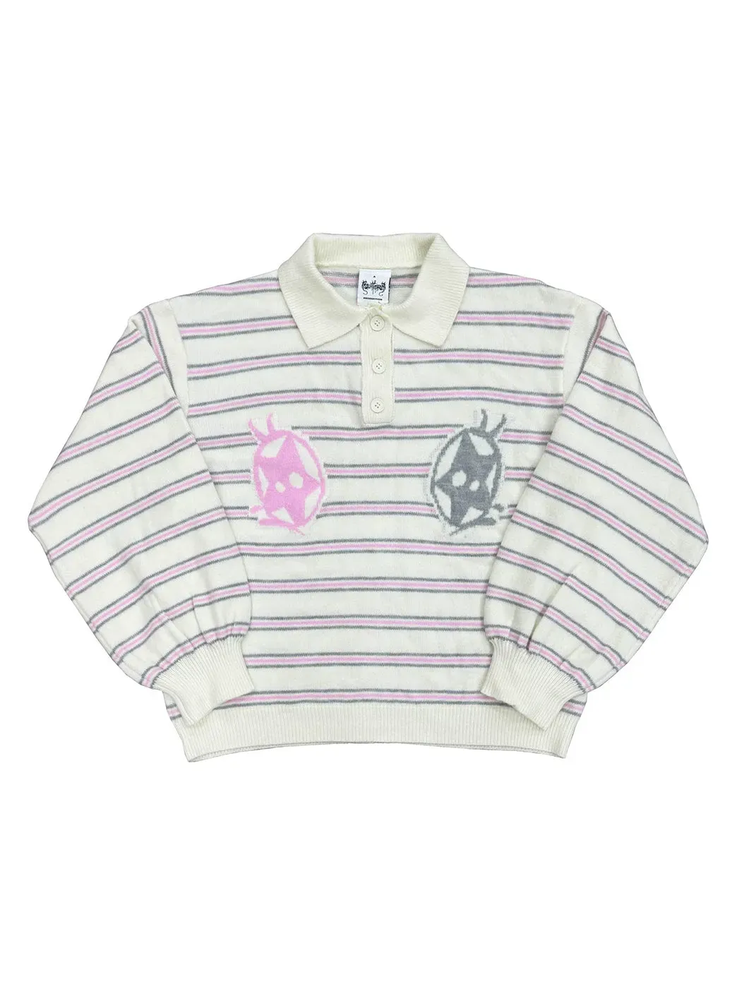 FOURFORTY | Striped Polo Neck Sweater
