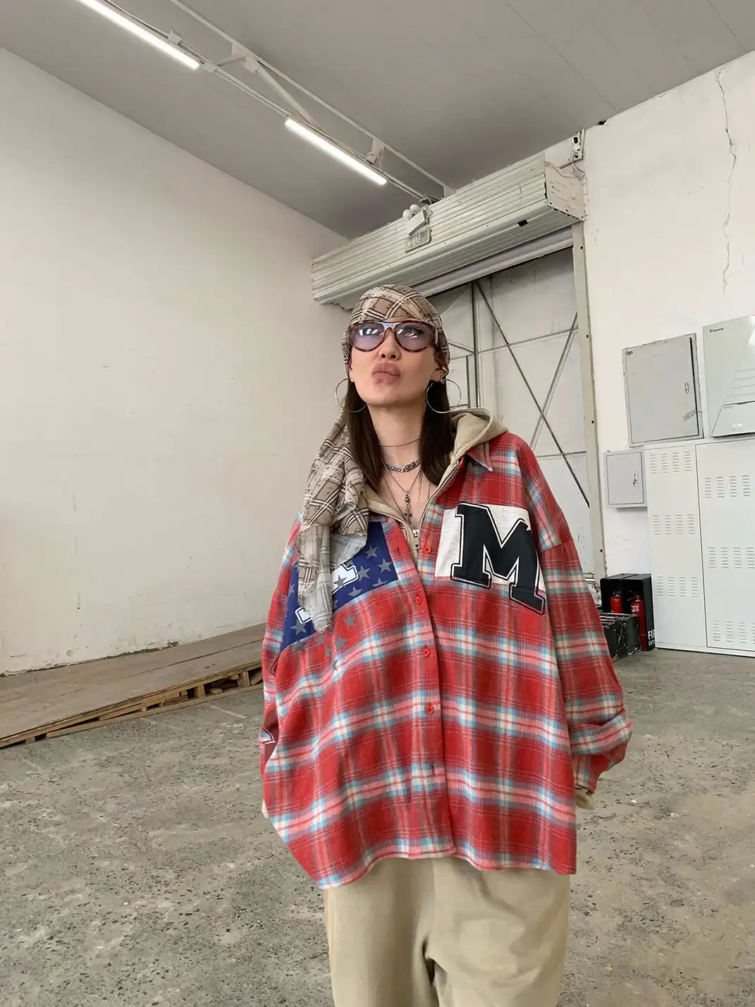 FOURFORTY | Washed Distressed Plaid Shirt