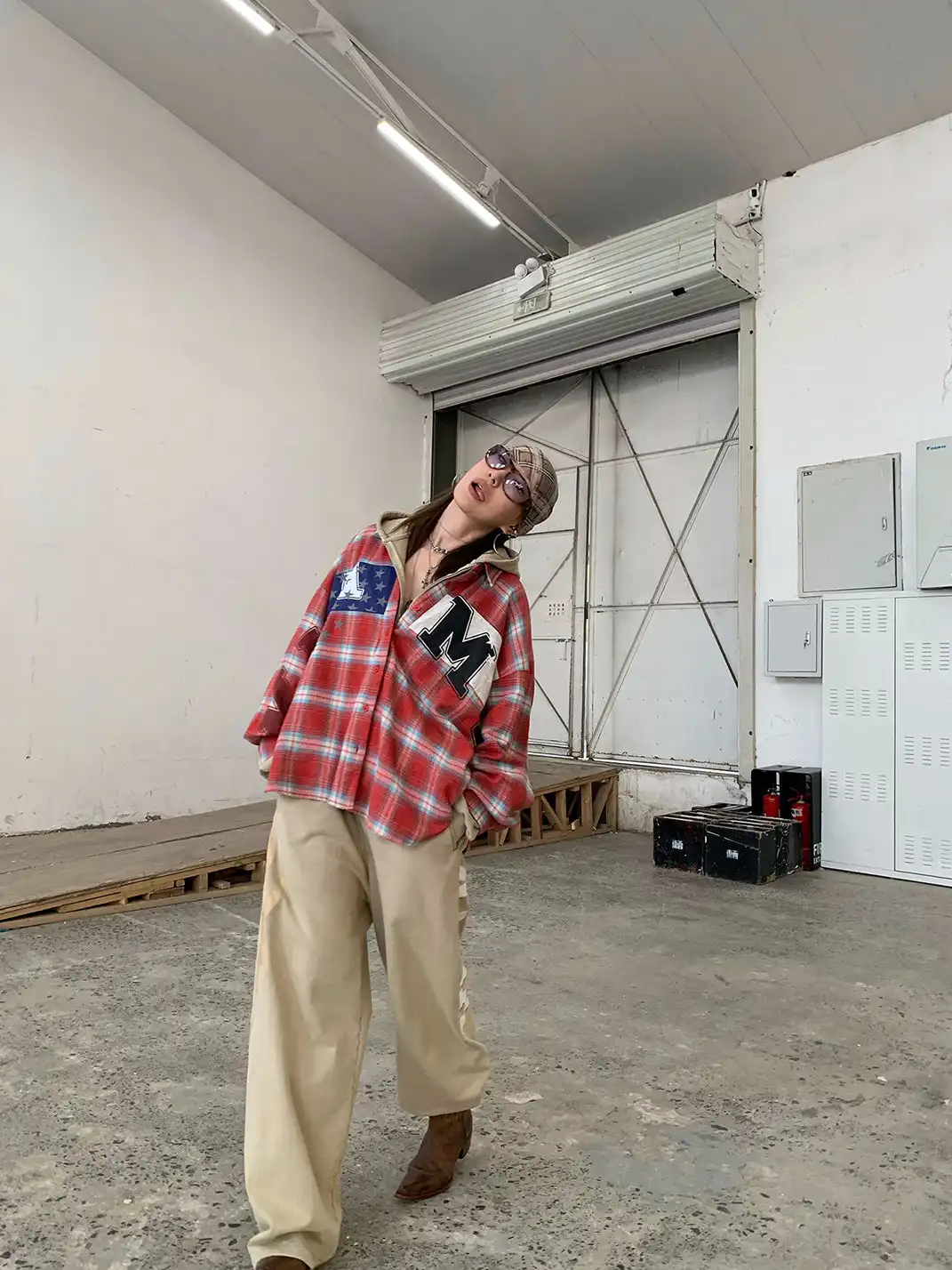 FOURFORTY | Washed Distressed Plaid Shirt