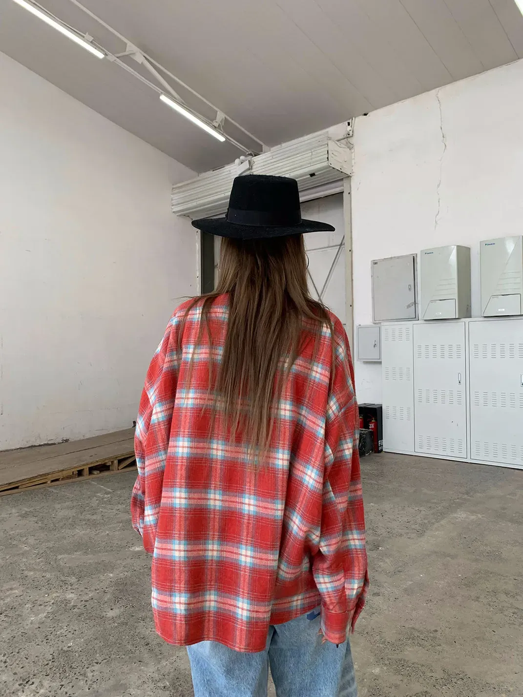 FOURFORTY | Washed Distressed Plaid Shirt