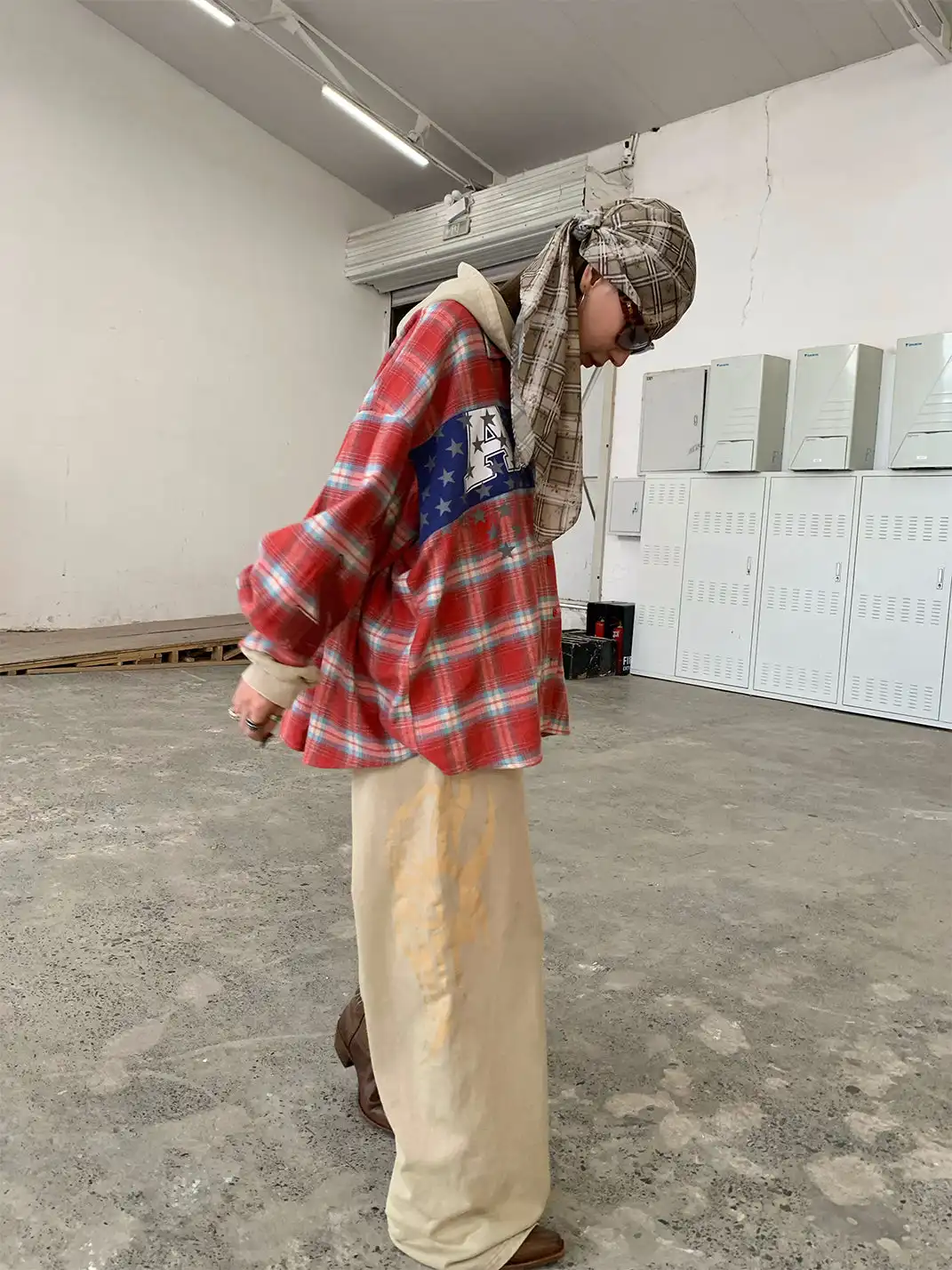 FOURFORTY | Washed Distressed Plaid Shirt