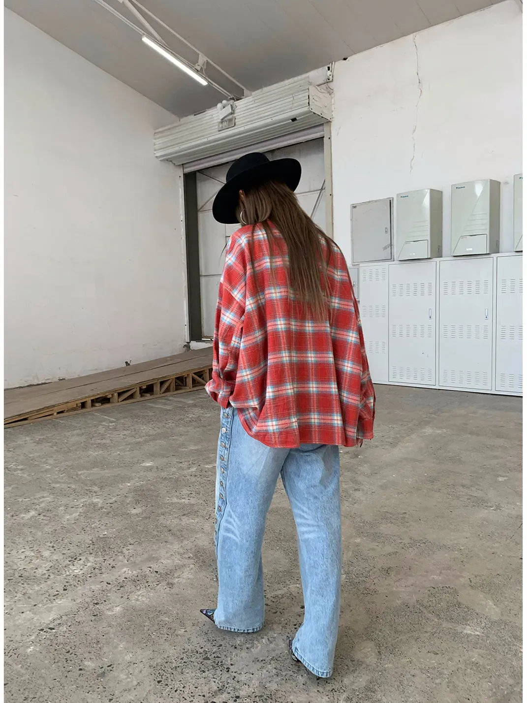 FOURFORTY | Washed Distressed Plaid Shirt