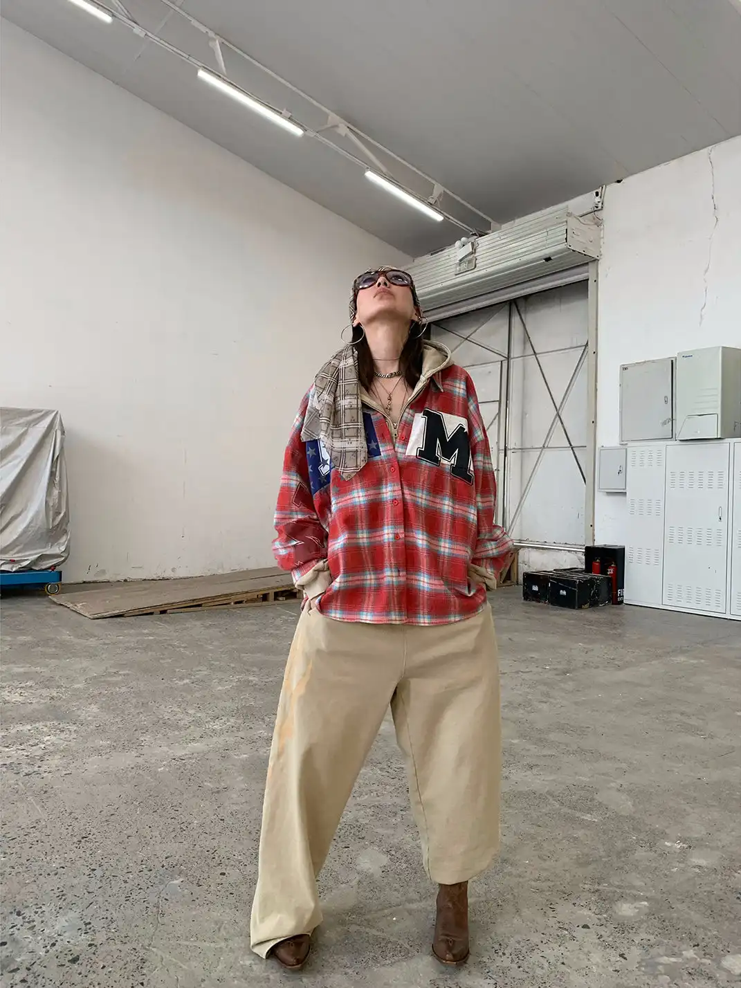 FOURFORTY | Washed Distressed Plaid Shirt