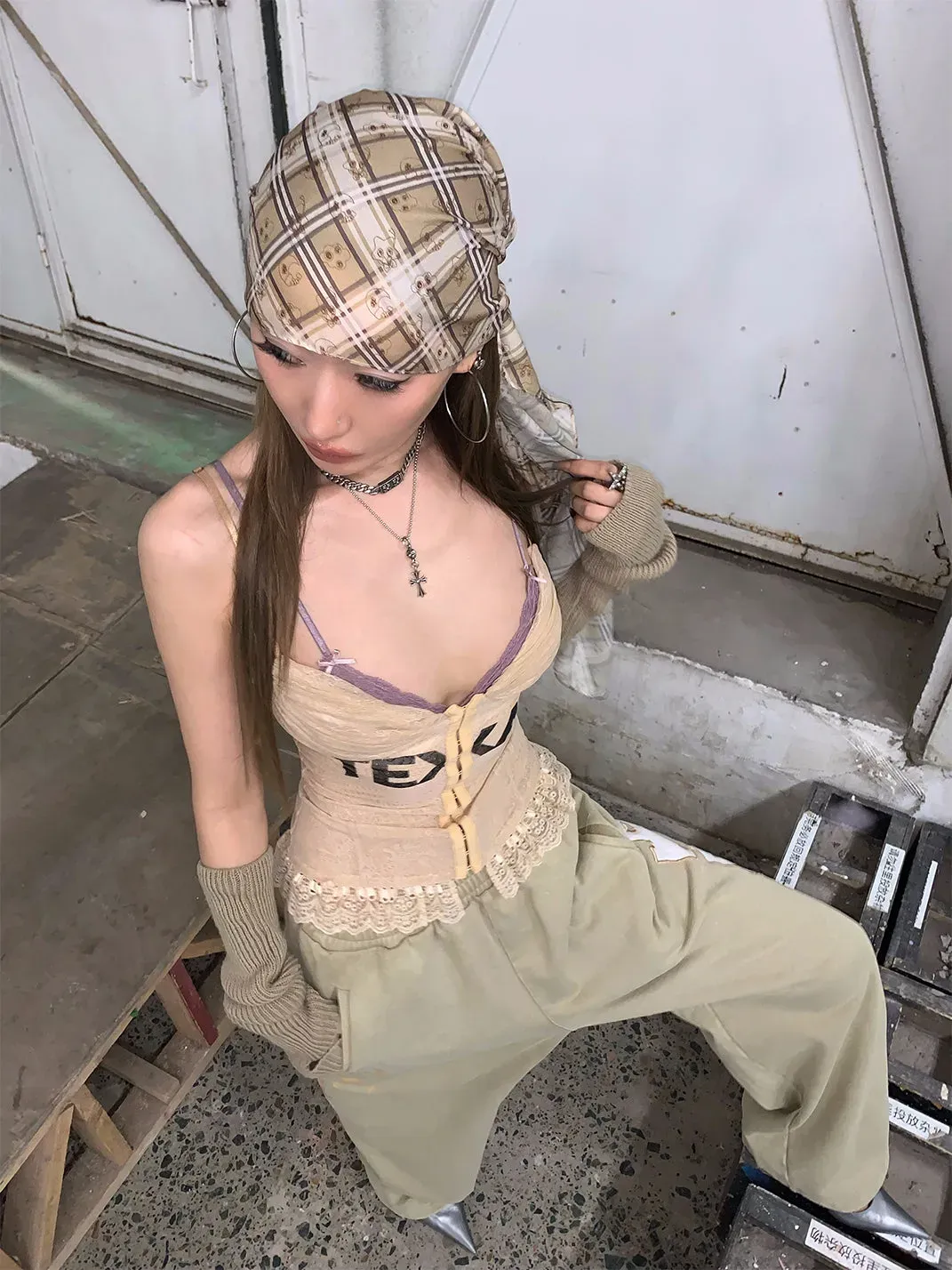 FOURFORTY | Checkered Star Headscarf