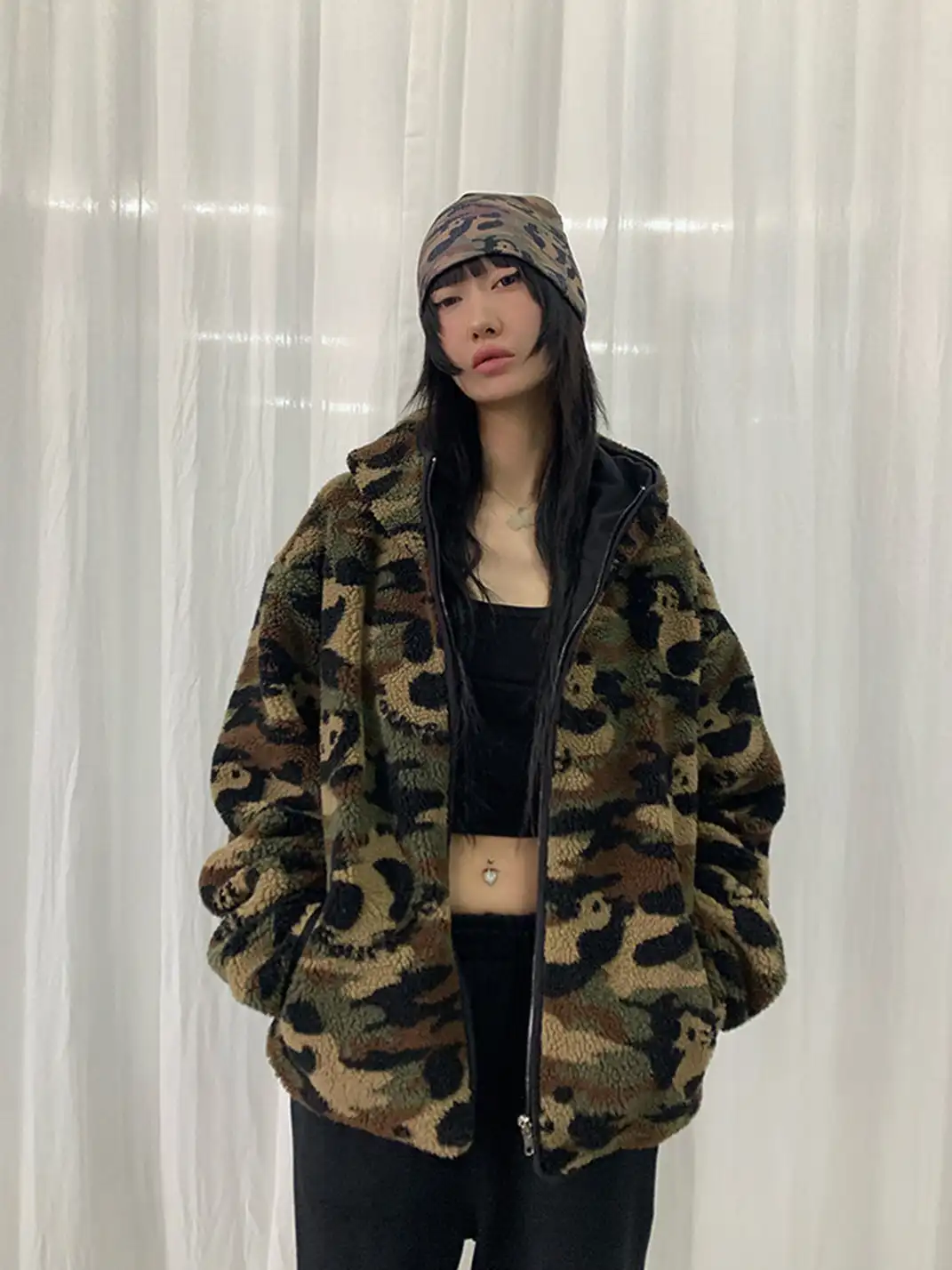 FOURFORTY | Panda Print Camouflage Beanie