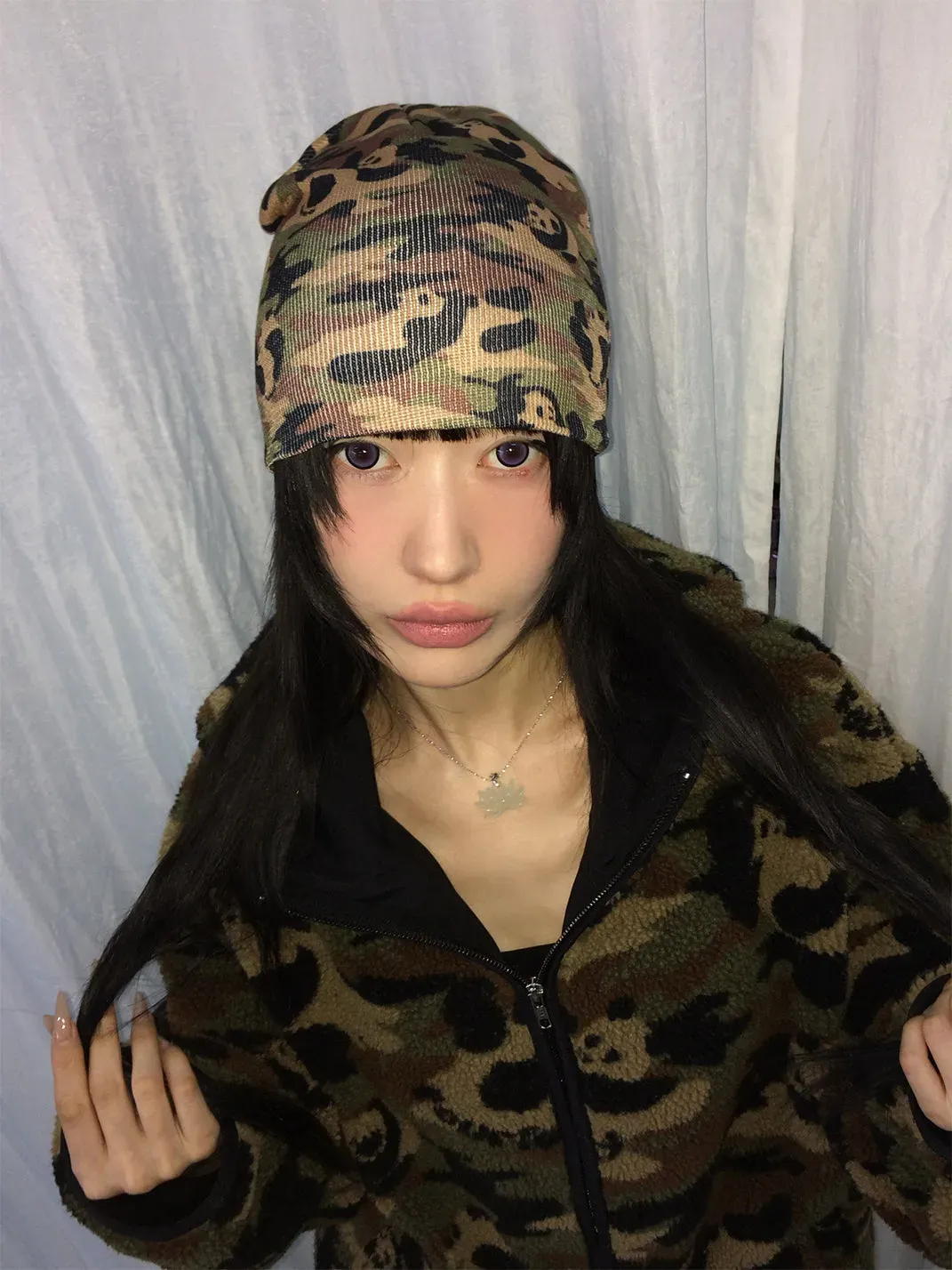 FOURFORTY | Panda Print Camouflage Beanie