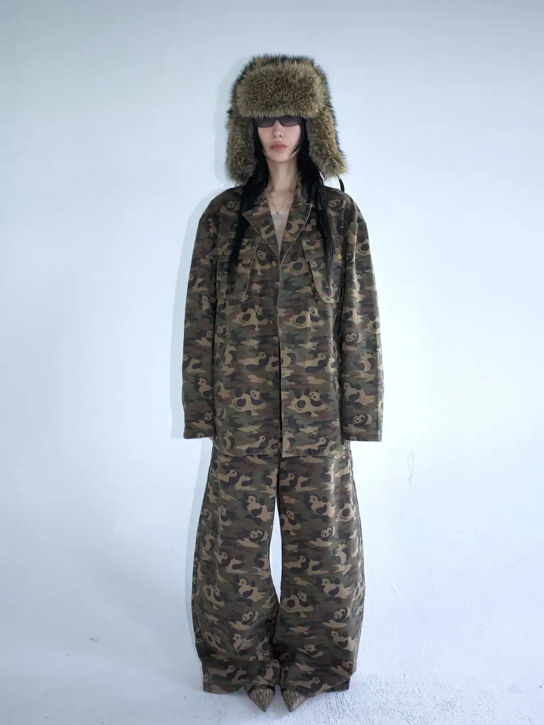 FOURFORTY | Panda Overalls Curved Pants