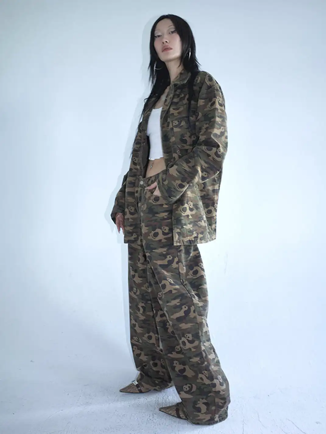 FOURFORTY | Panda Overalls Curved Pants