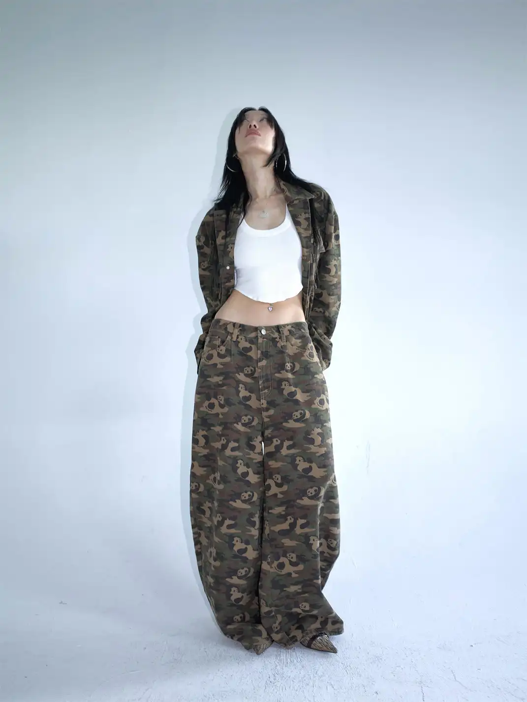 FOURFORTY | Panda Overalls Curved Pants