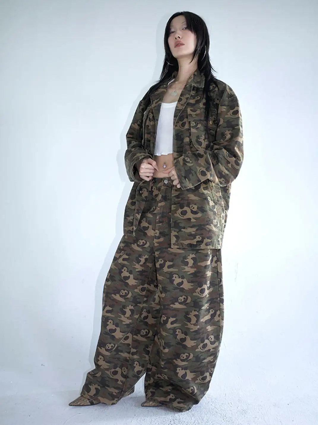 FOURFORTY | Panda Overalls Curved Pants
