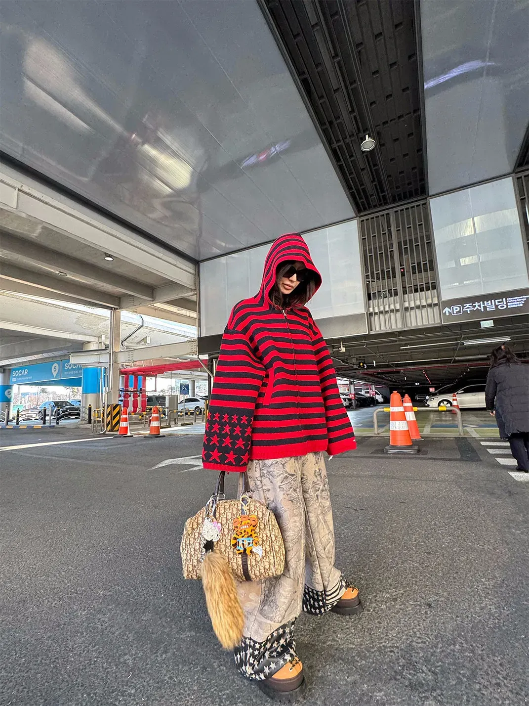 FOURFORTY | Striped Star Sweater Hoodie