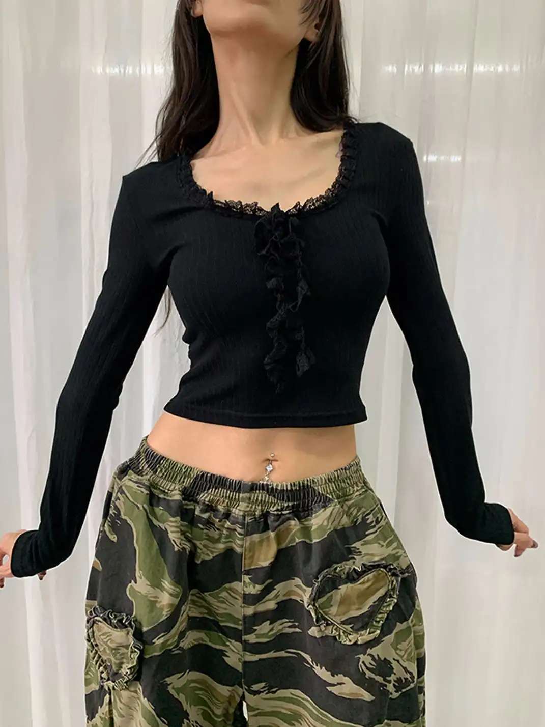 FOURFORTY | Lace U-neck Base Layer
