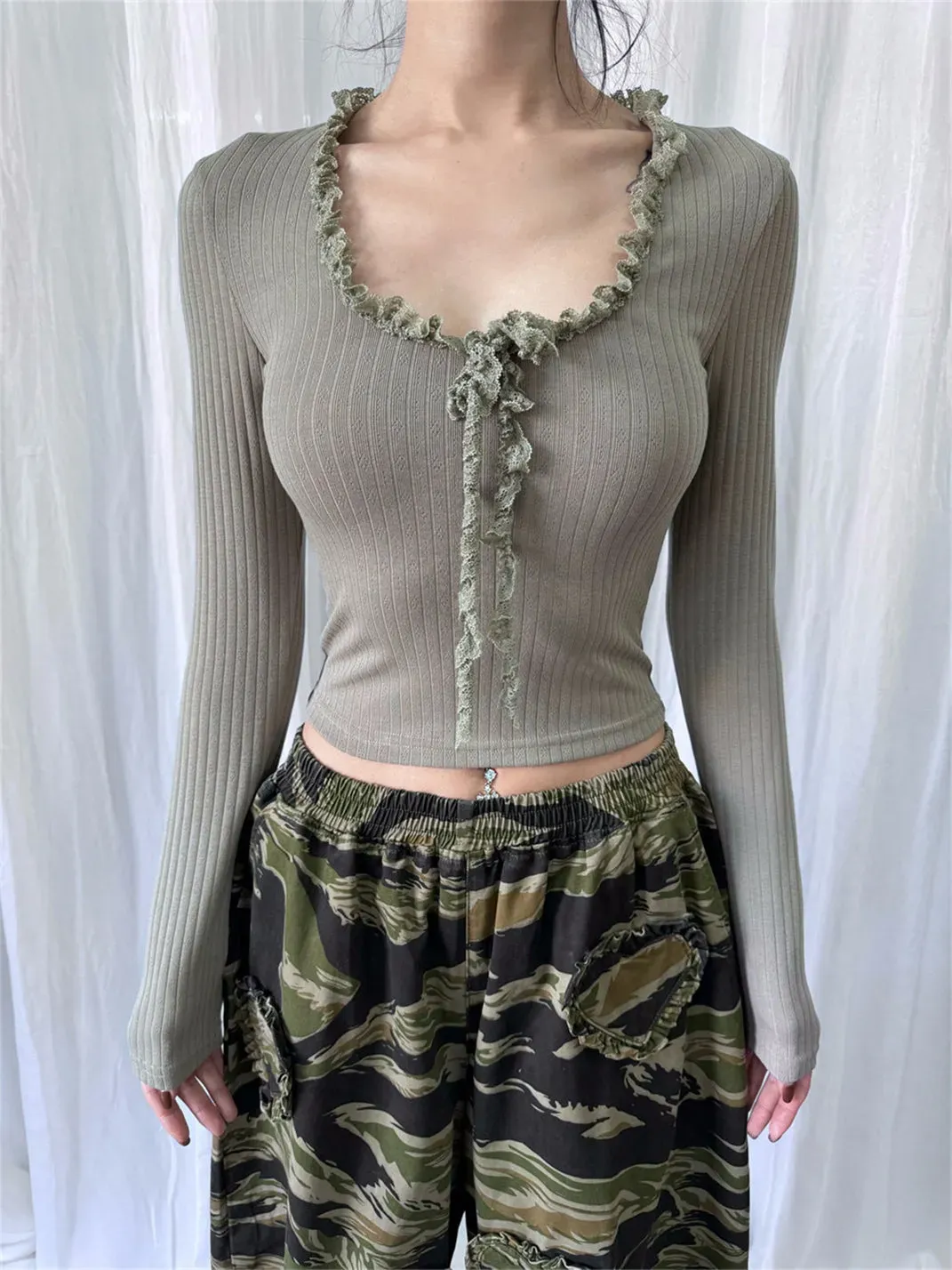 FOURFORTY | Lace U-neck Base Layer