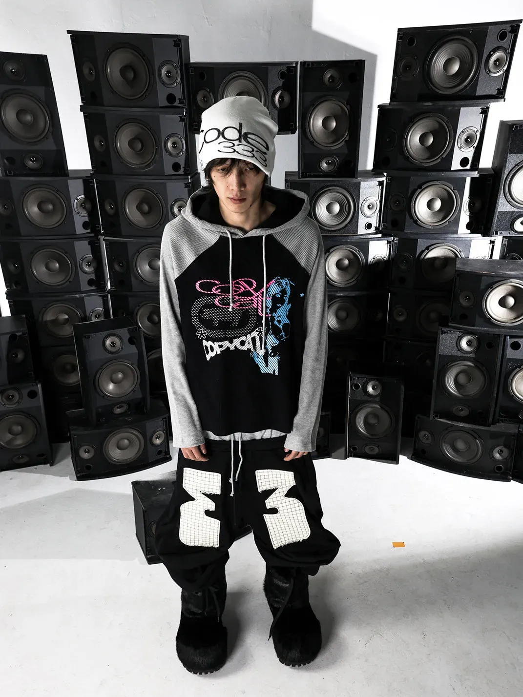 PCCVISION | Two-Tone Skull Print Beanie