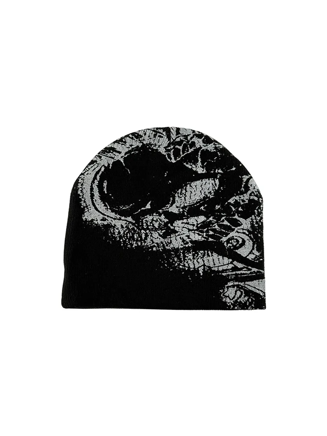PCCVISION | Two-Tone Skull Print Beanie