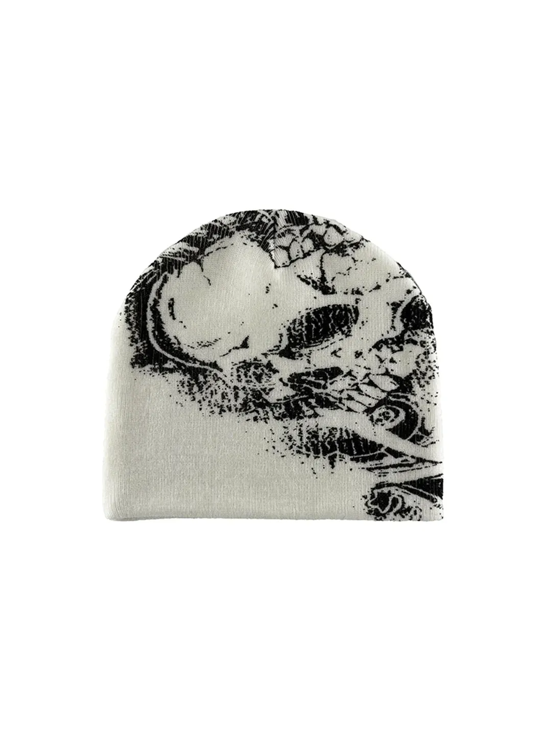 PCCVISION | Two-Tone Skull Print Beanie