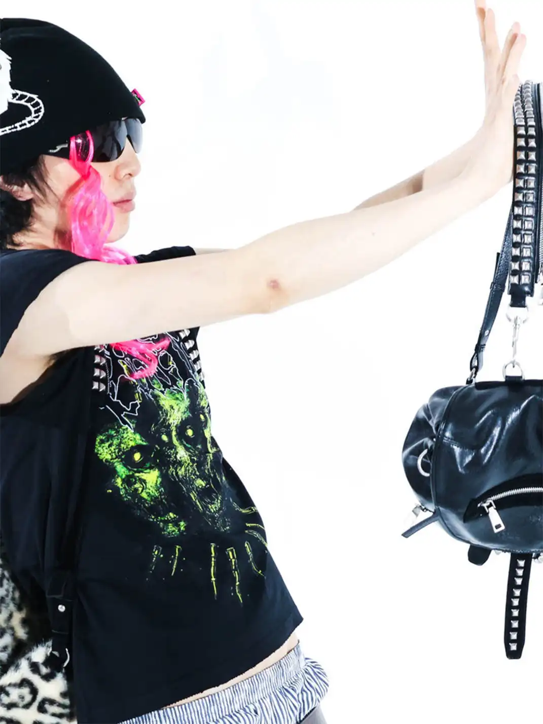 PCCVISION | Studded Leopard Print Backpack