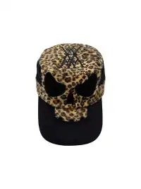PCCVISION | Leopard Print Skull Patchwork Embroidered Hat