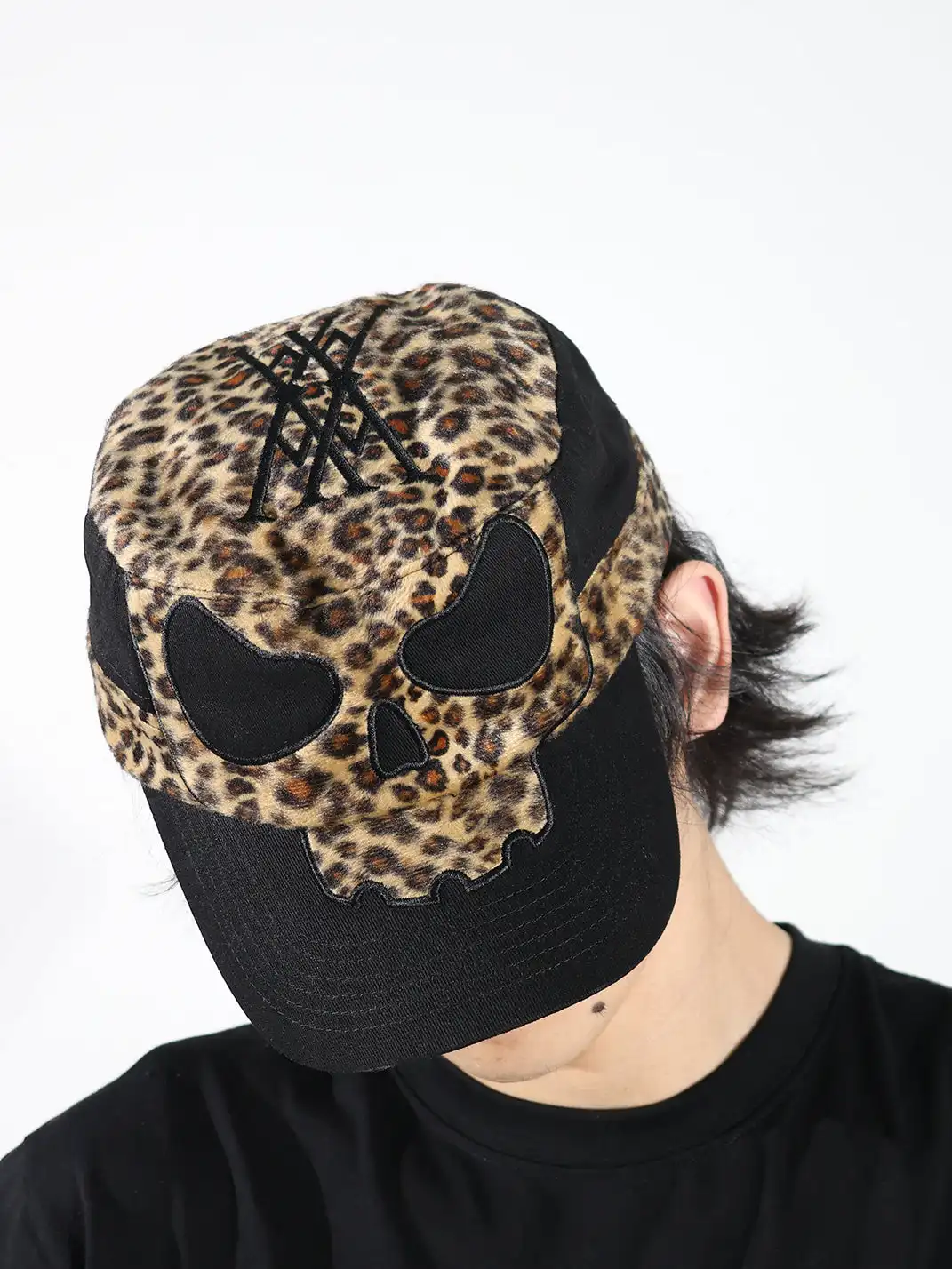 PCCVISION | Leopard Print Skull Patchwork Embroidered Hat