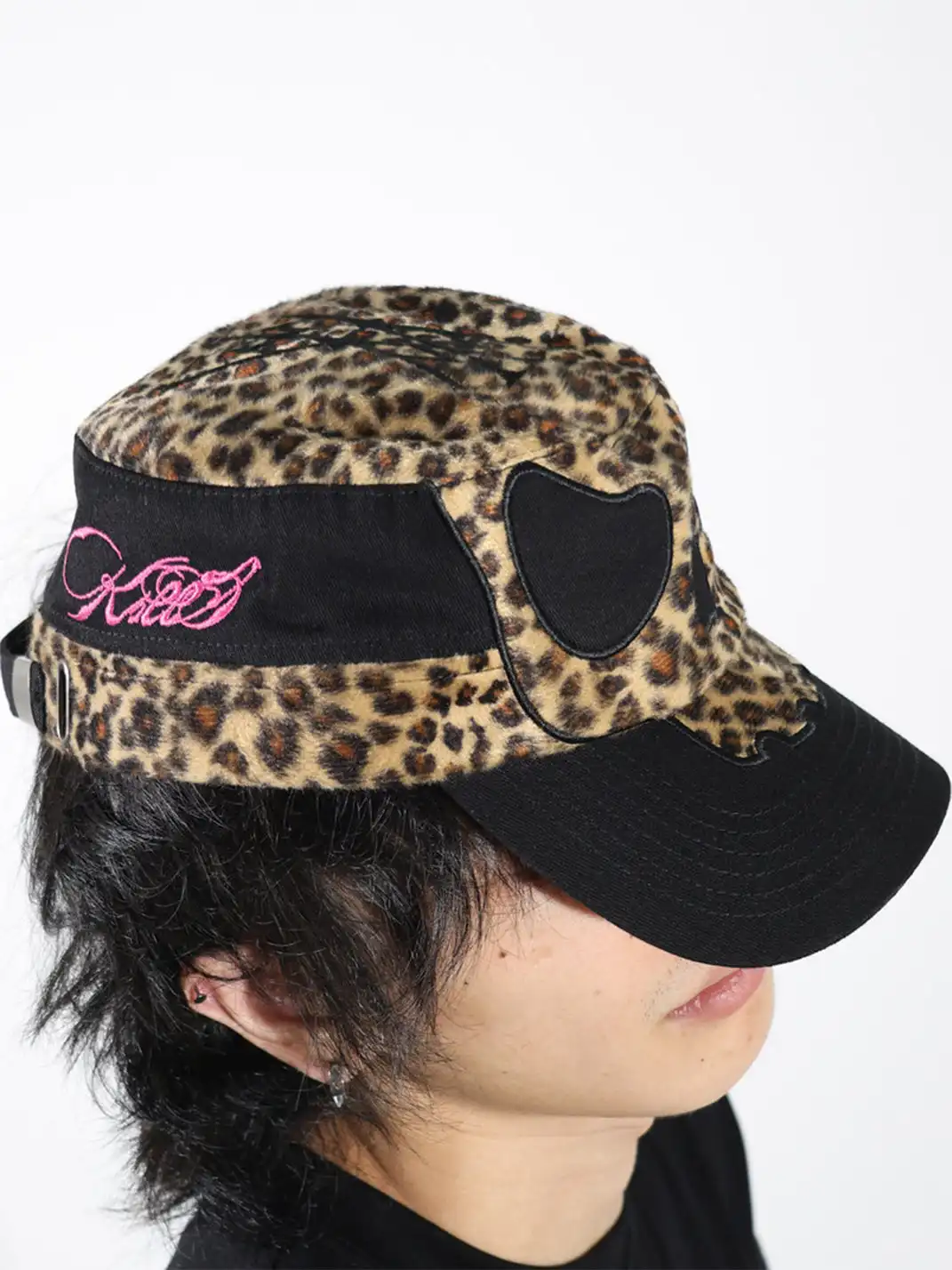 PCCVISION | Leopard Print Skull Patchwork Embroidered Hat