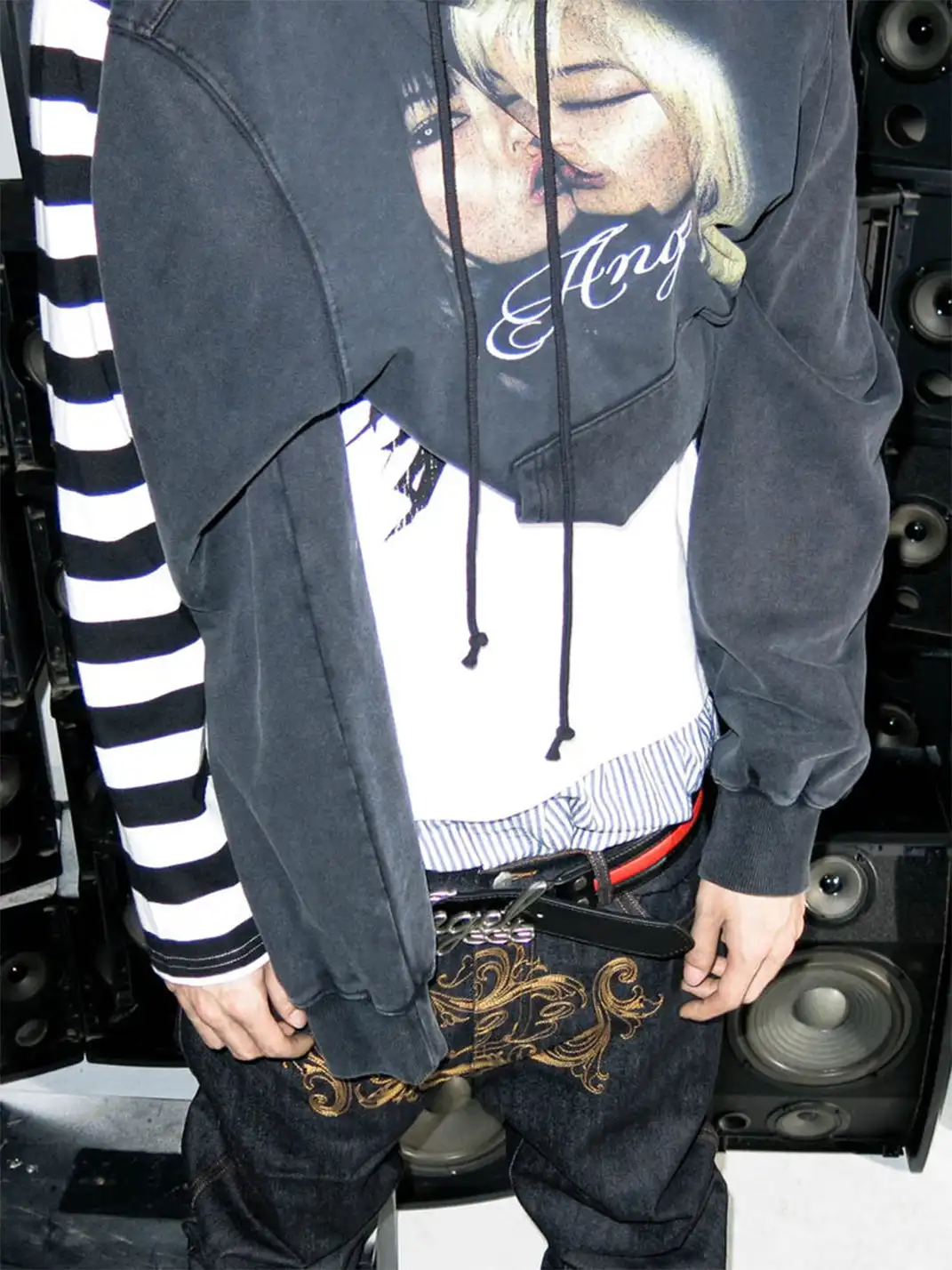 PCCVISION | Portrait Distressed Print Sweatshirt