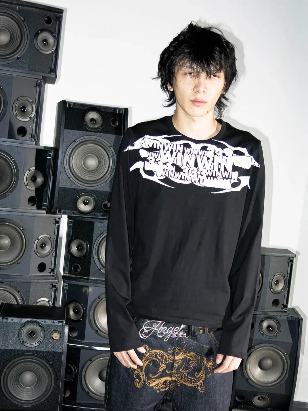 PCCVISION | Distressed Crew Neck Printed T-Shirt