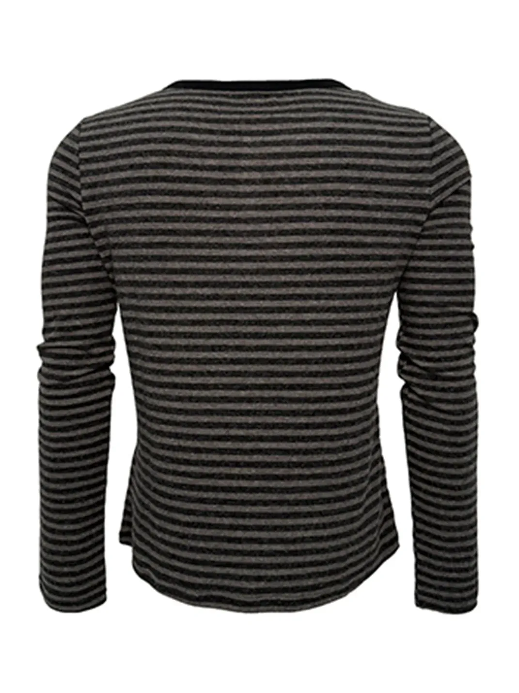 PCCVISION | Striped Print Long-Sleeve T-Shirt