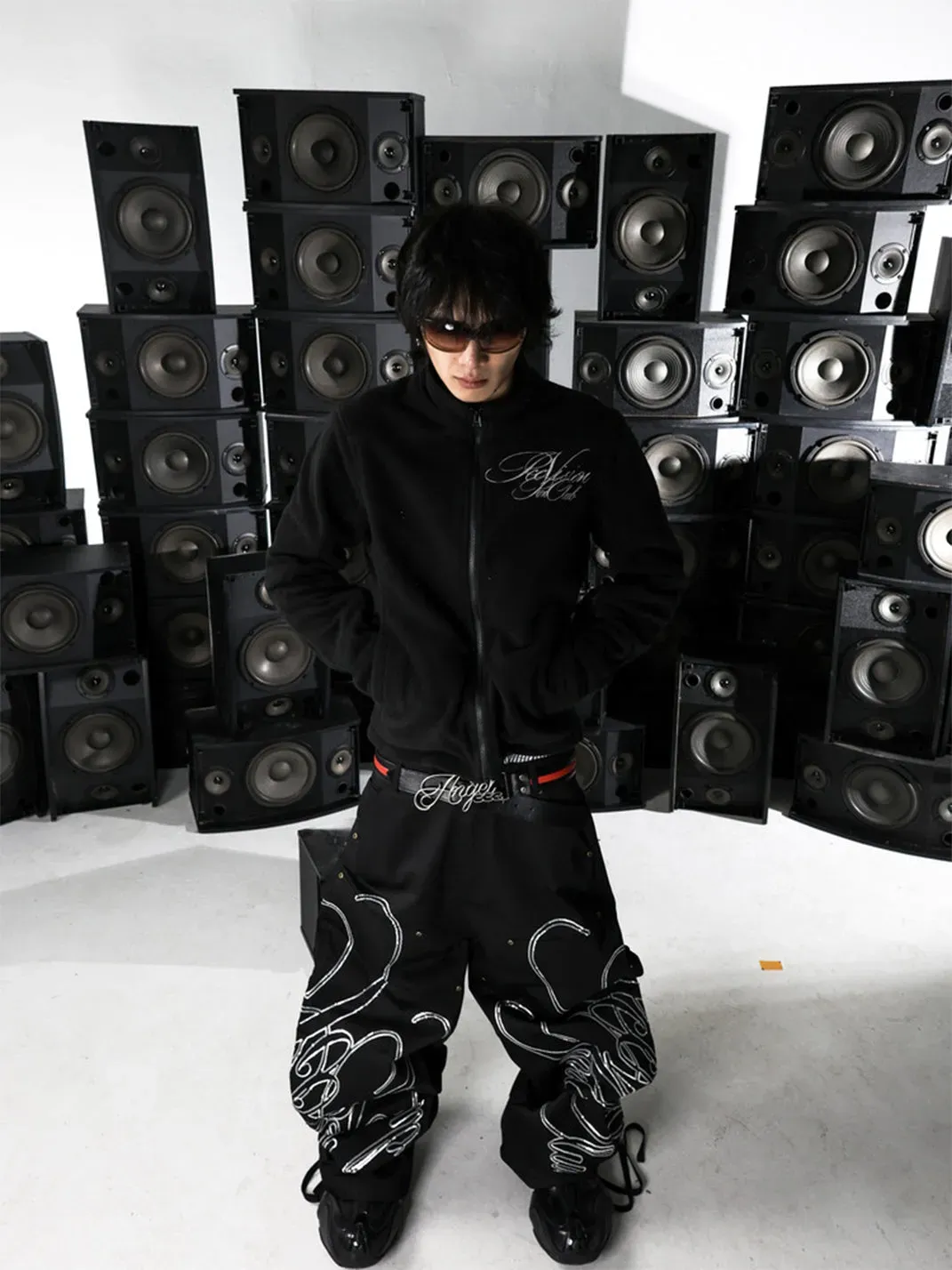 PCCVISION | Embroidered Zipper Stand Collar Jacket