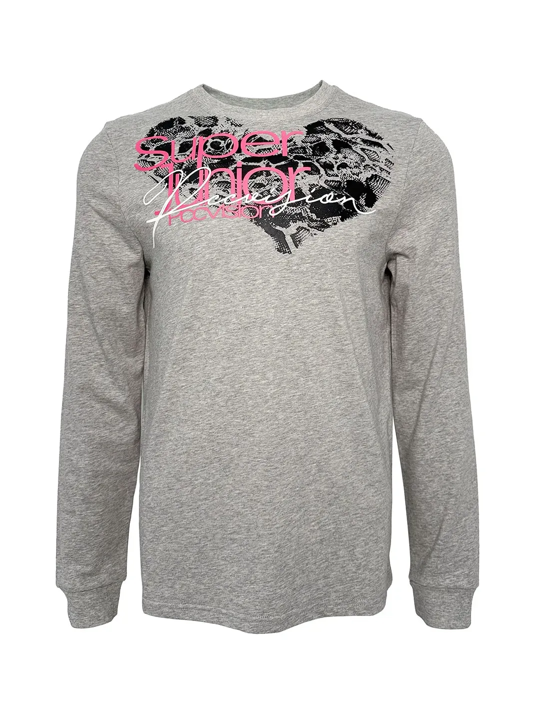 PCCVISION | Blue And Gray Two-Tone Printed Crew Neck T-Shirt