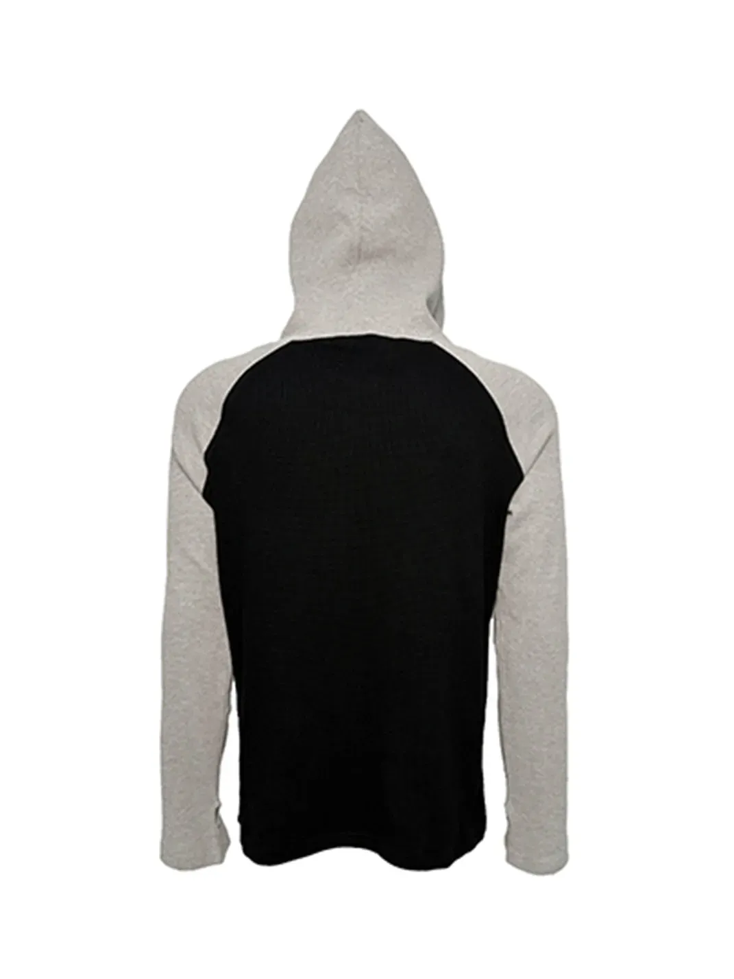 PCCVISION | Color-Blocked Raglan Printed Hoodie