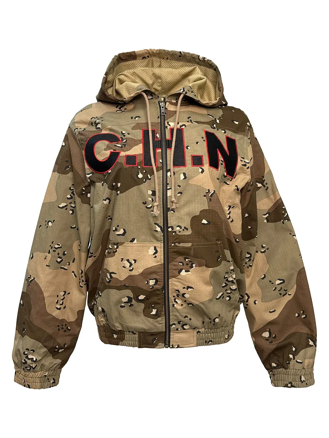 PCCVISION | Camouflage Embroidered Hooded Jacket