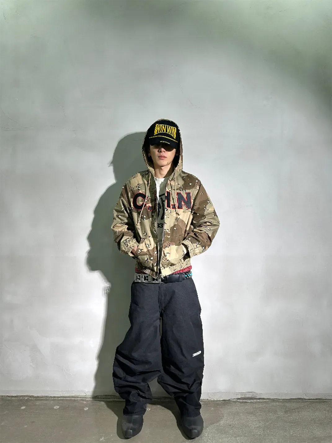 PCCVISION | Camouflage Embroidered Hooded Jacket