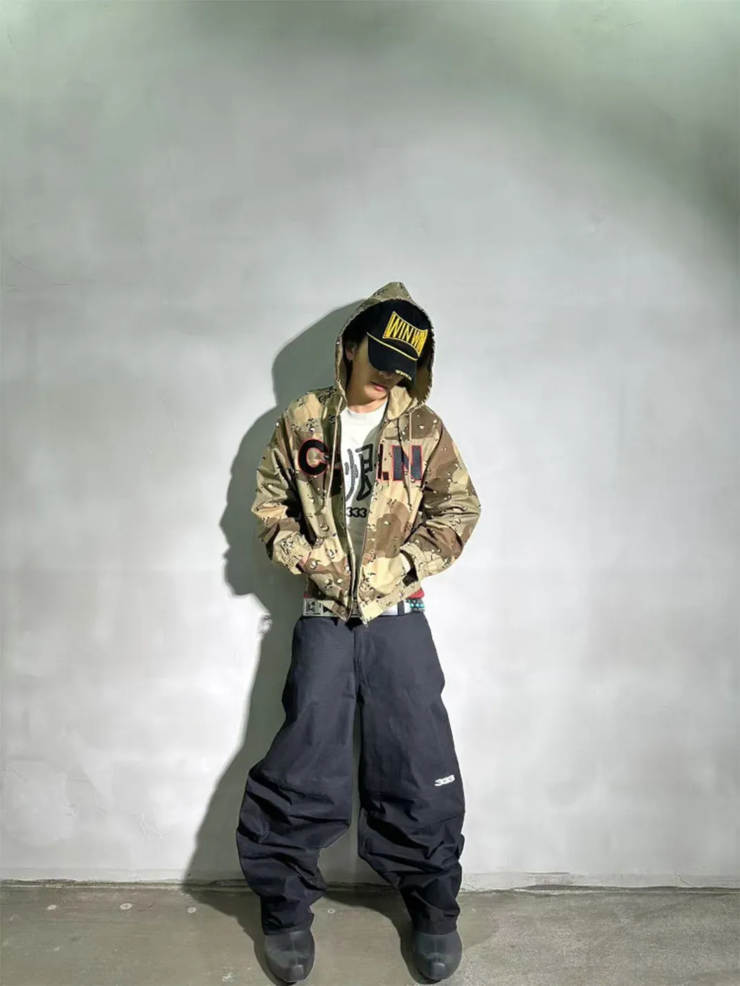 PCCVISION | Camouflage Embroidered Hooded Jacket