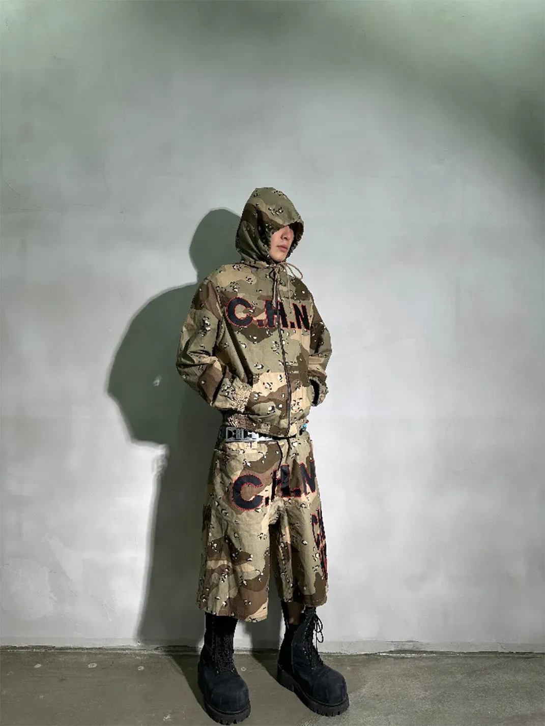 PCCVISION | Camouflage Embroidered Hooded Jacket