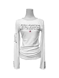Gods plan | Slogan Rivet Long Sleeve Top