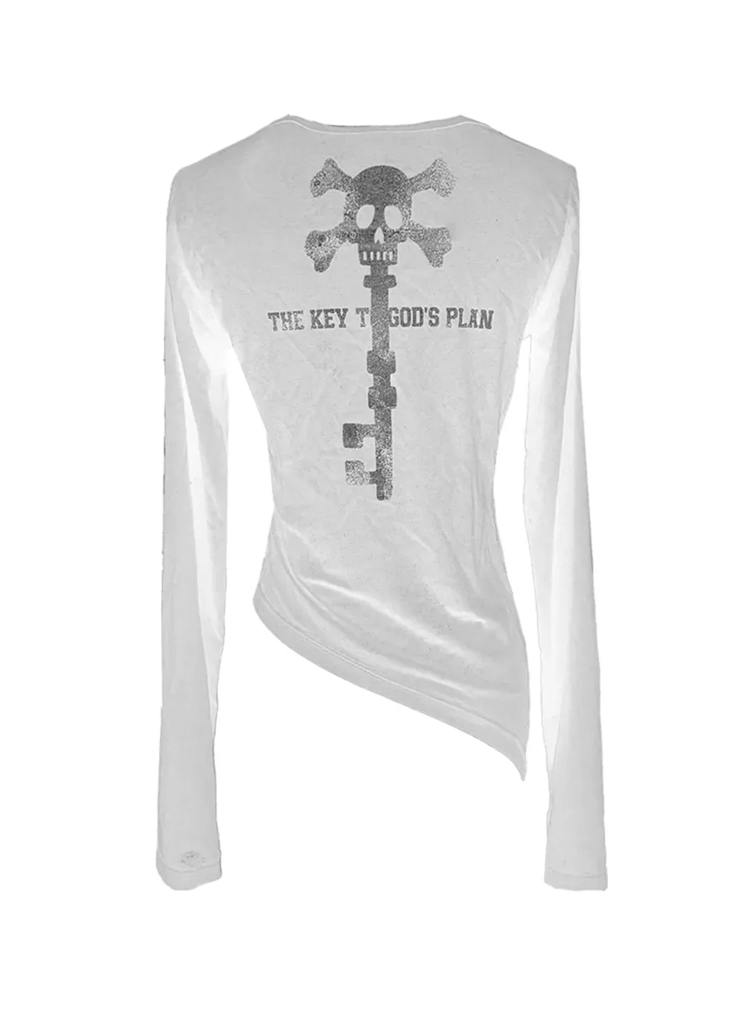 Gods plan | Skull U-Shaped Long Sleeve T-Shirt
