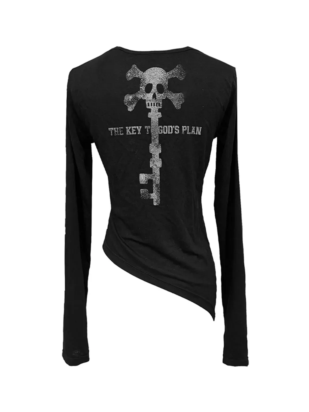 Gods plan | Skull U-Shaped Long Sleeve T-Shirt