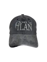 Gods plan | Distressed Denim Peaked Cap