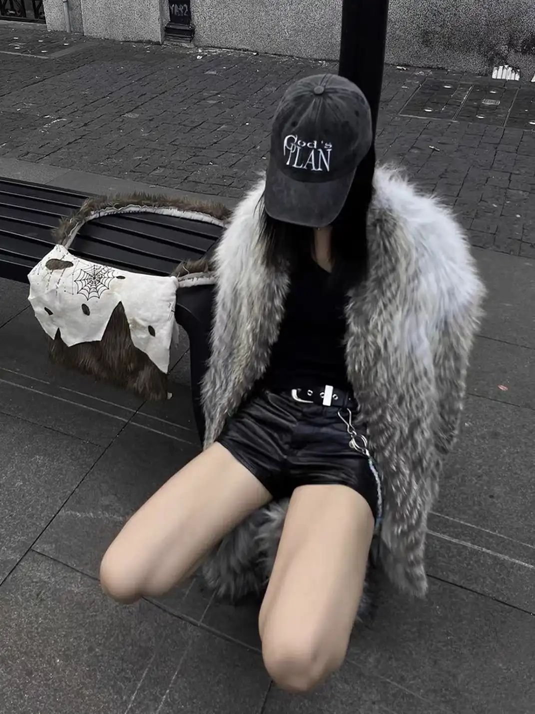 Gods plan | Distressed Denim Peaked Cap