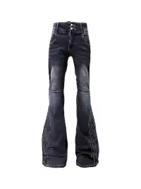 Gods plan | Vintage Washed Totem Print Jeans