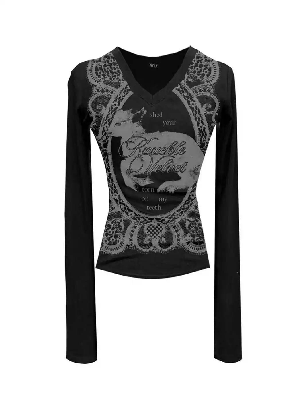 Gods plan | Vintage Animal Print Long Sleeve Top