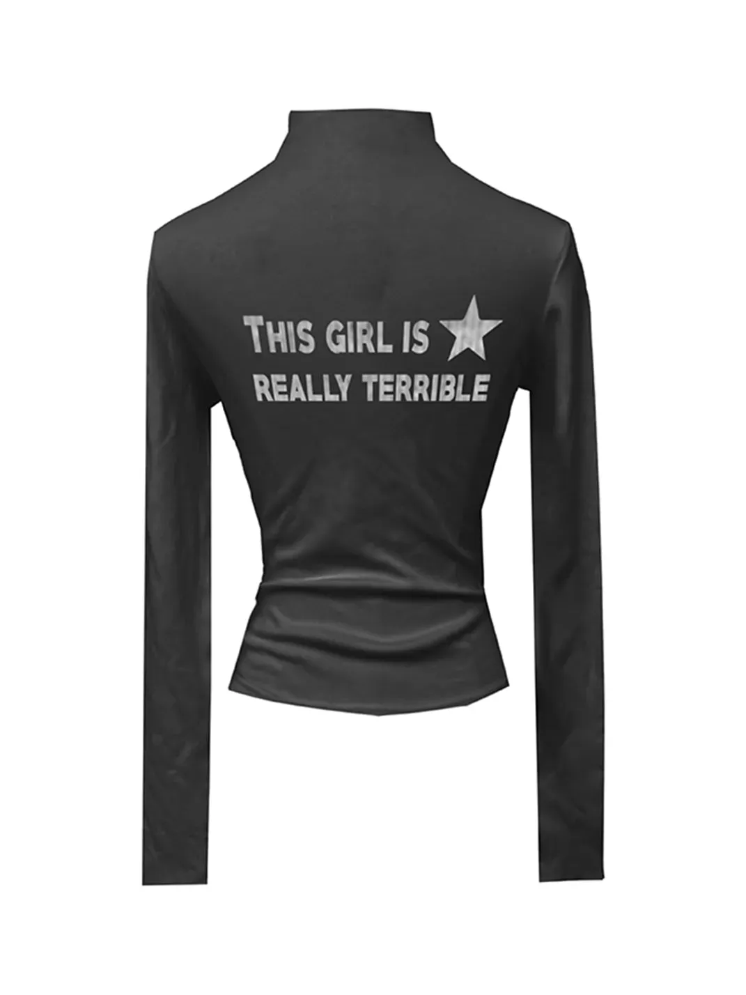 Gods plan | High Neck Basic Slim Fit Long Sleeve Top
