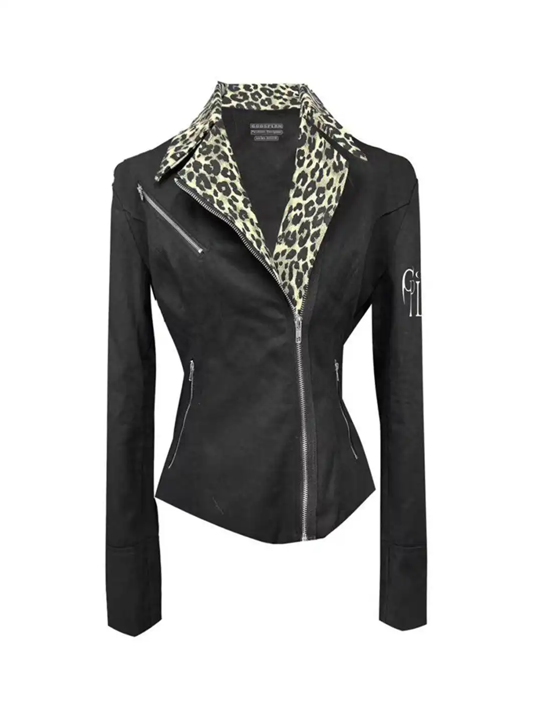 Gods plan | Leopard Print Patchwork Fake Two-Piece Jacket