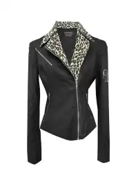 Gods plan | Leopard Print Patchwork Fake Two-Piece Jacket